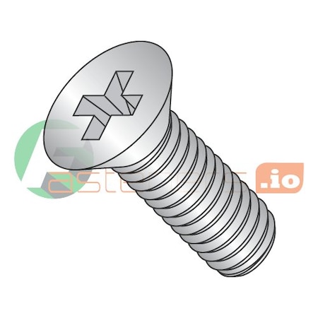 Newport Fasteners #0-80 x 1/2 in Phillips Flat Machine Screw, Plain 18-8 Stainless Steel, 5000 PK 807861